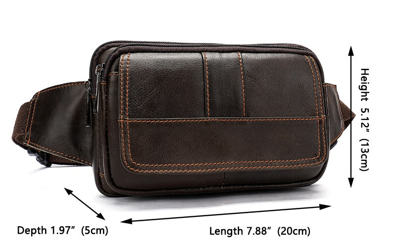 Leder Herren Kopf Leder Gürteltasche