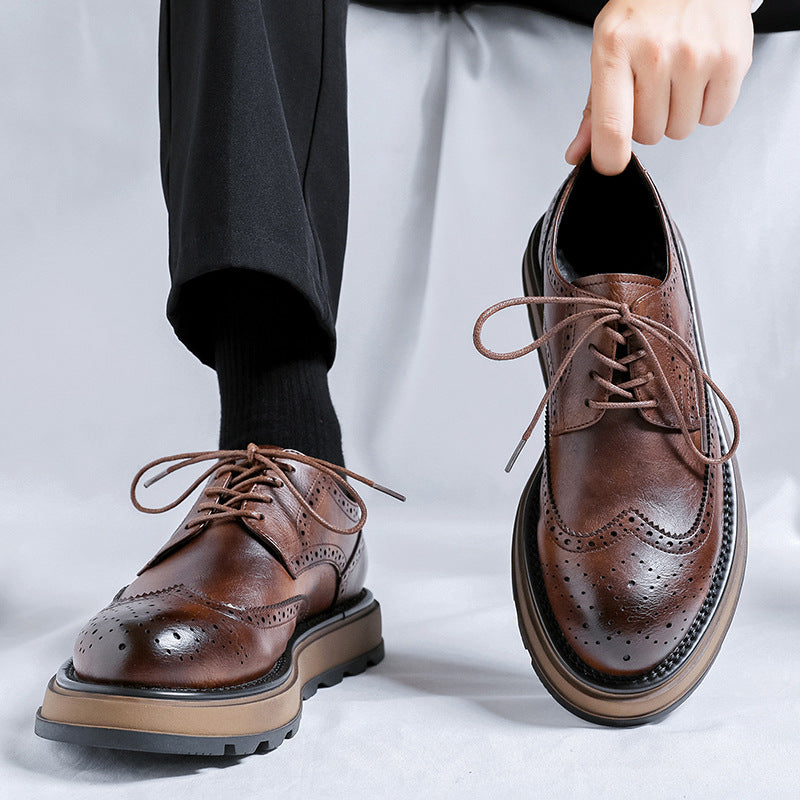 Vintage men's leather brogue shoes, view 5 - MRSLM