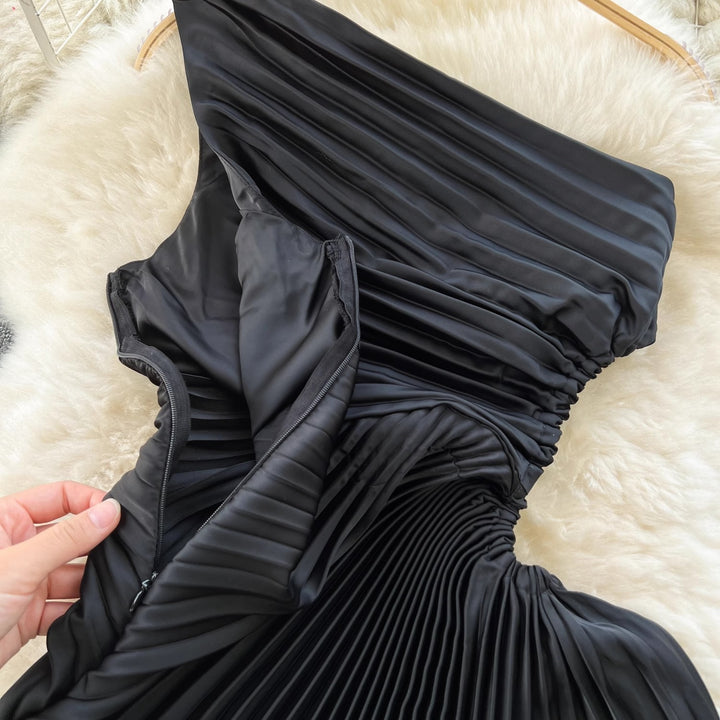 Slim Fit Irregular Hollow-out Dress Women