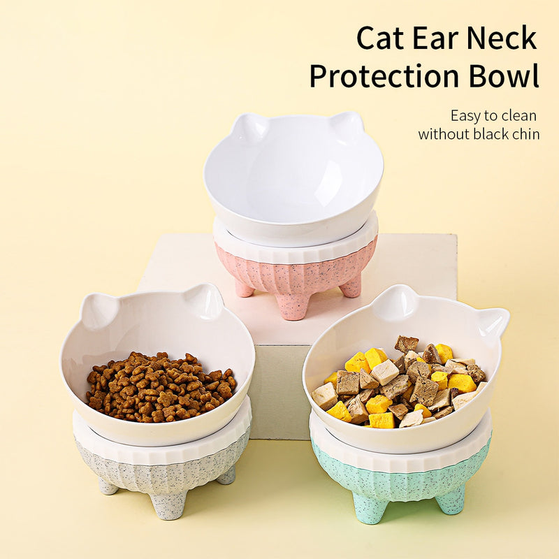 Tigelas elevadas para gatos com suporte elevado