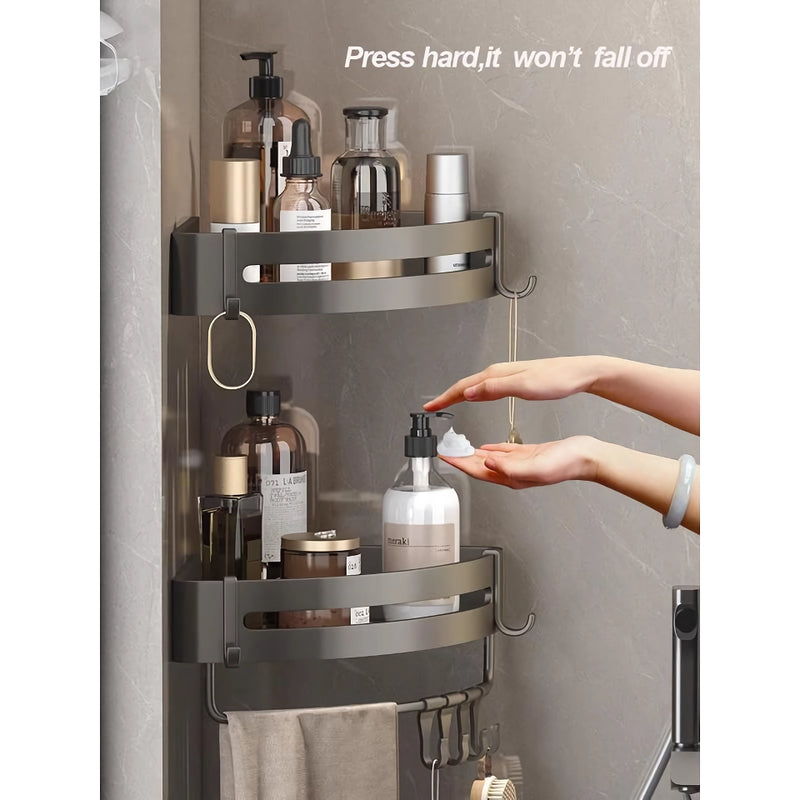 adhesive bathroom shampoo holder, view 8 - MRSLM