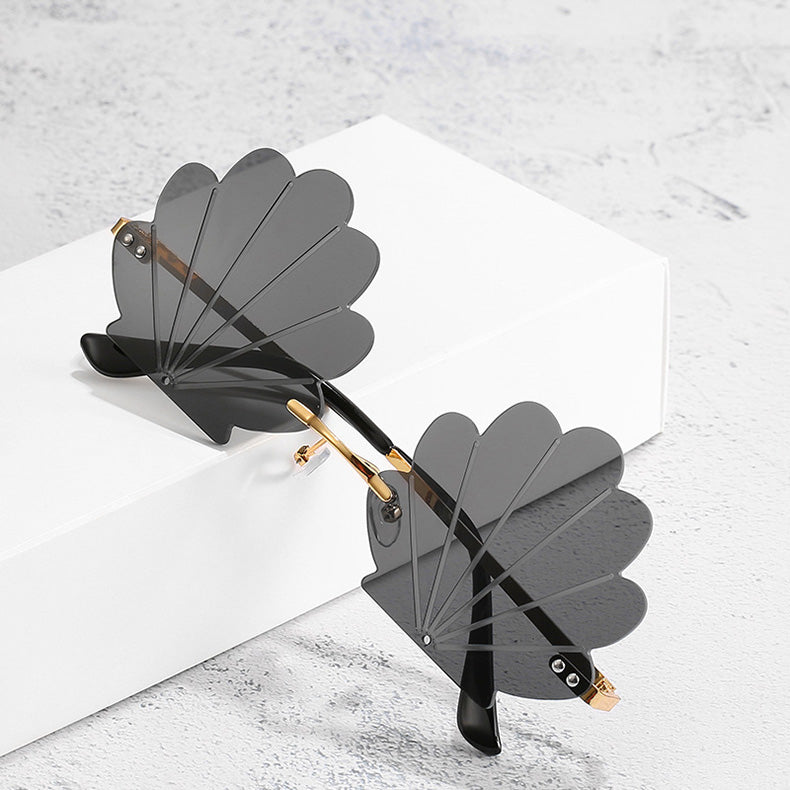 flower rimless retro sunglasses, view 13 - MRSLM