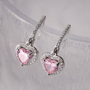sterling silver heart stud earrings - MRSLM