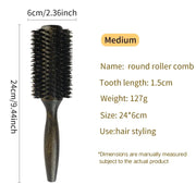 boar bristle round hair brush, view 4 - MRSLM