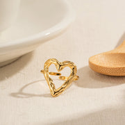heart hollow adjustable ring, view 3 - MRSLM
