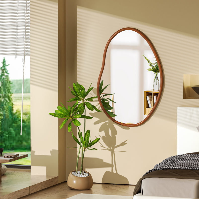 Mid century asymmetrical wall mirror, view 4 - MRSLM