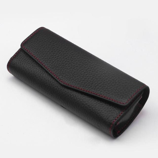 cowhide leather sunglasses case for car visor - MRSLM
