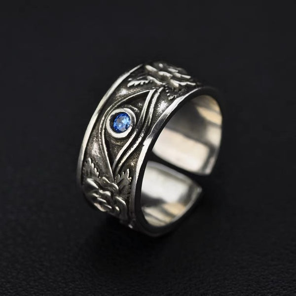 Silver Men's Personality Ruan Handsome Single Ring