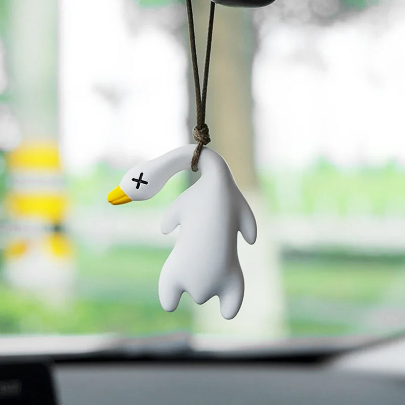 swinging duck car ornament, view 3 - MRSLM