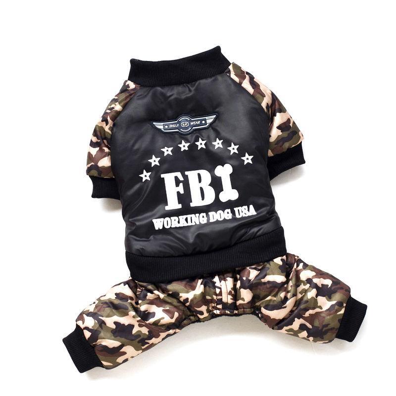 Jaqueta camuflada de inverno para animais de estimação