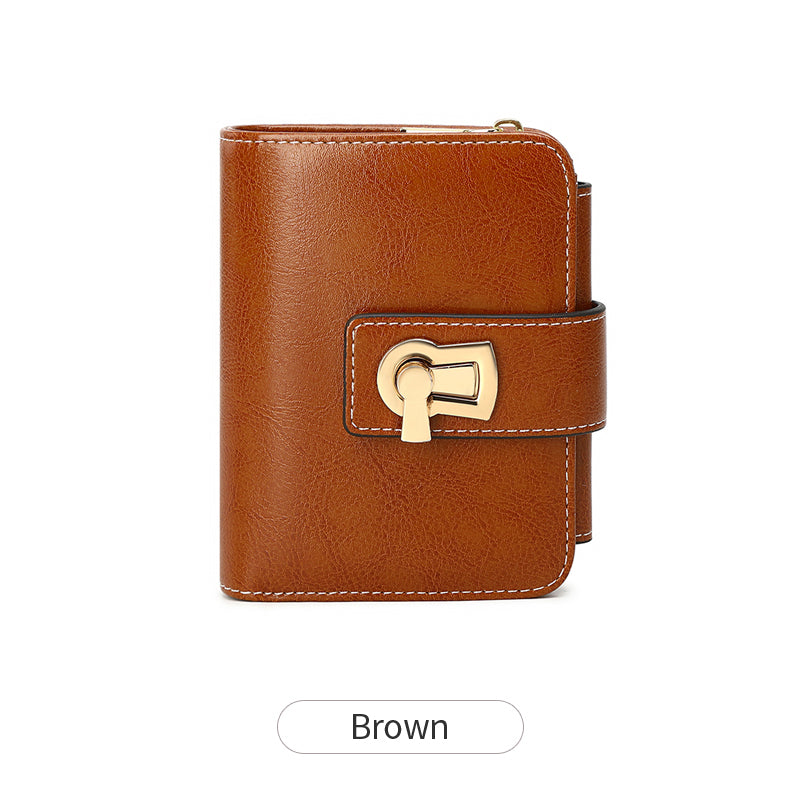 retro pu leather short wallet, view 7 - MRSLM
