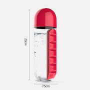 600ml water bottle with pill boxes, view 11 - MRSLM