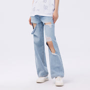 wide leg denim jeans, view 2 - MRSLM