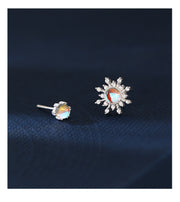 925 silver sun stud earrings, view 3 - MRSLM