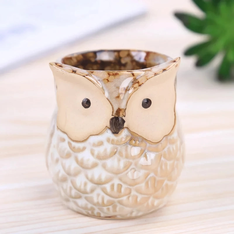 Mini owl ceramic planter, view 11 - MRSLM