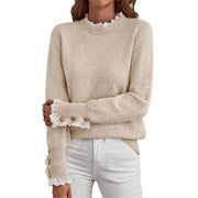 women's lace stitching sweater, view 5 - MRSLM
