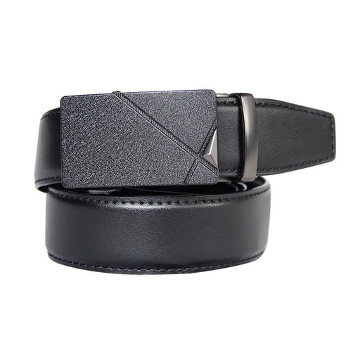 men's automatic buckle leather belt, view 4 - MRSLM