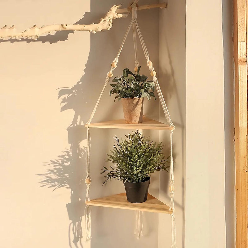 macrame floating shelf - MRSLM