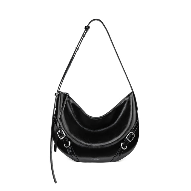 split leather shoulder crossbody bag, view 2 - MRSLM