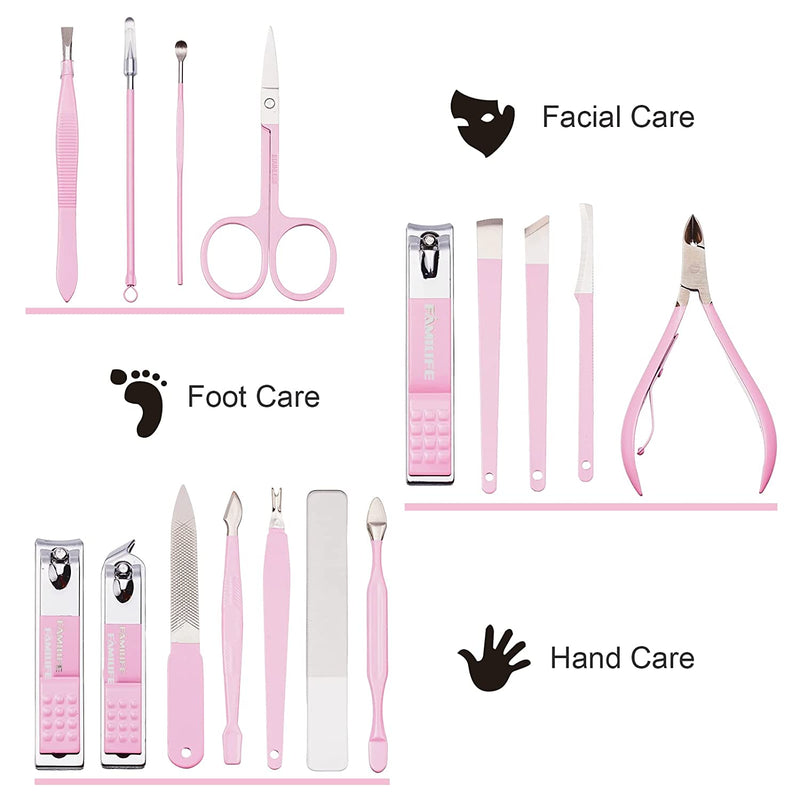 Conjunto de manicure com 16 peças