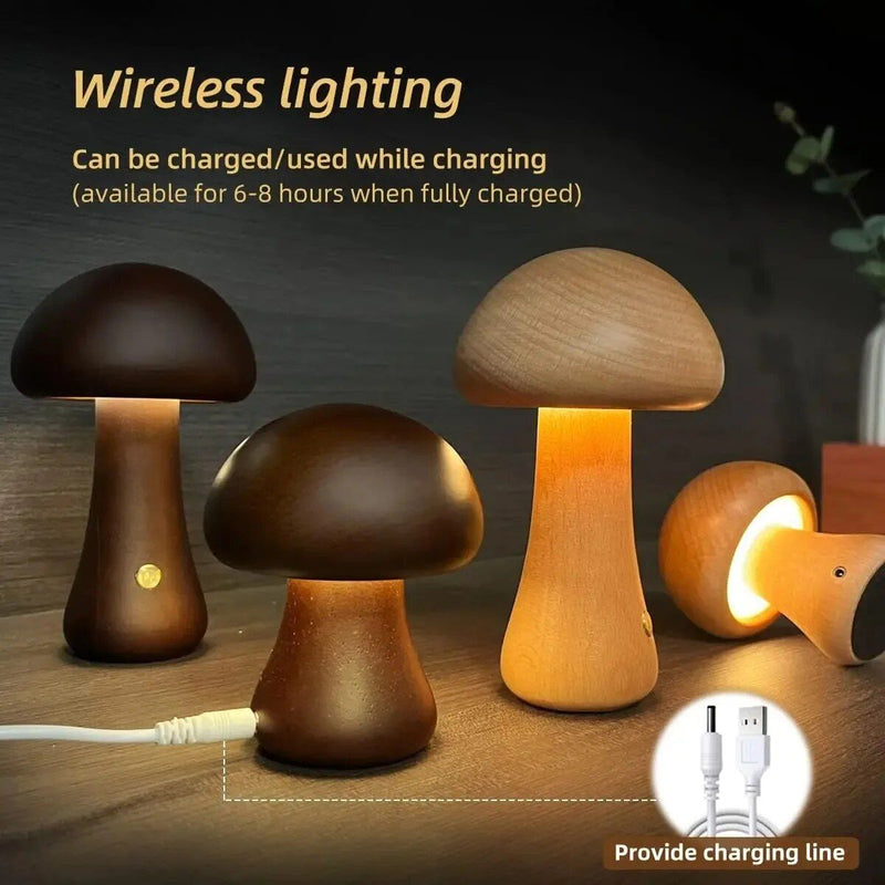 led mushroom night light, view 11 - MRSLM
