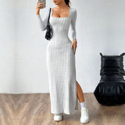 square collar backless dress - MRSLM