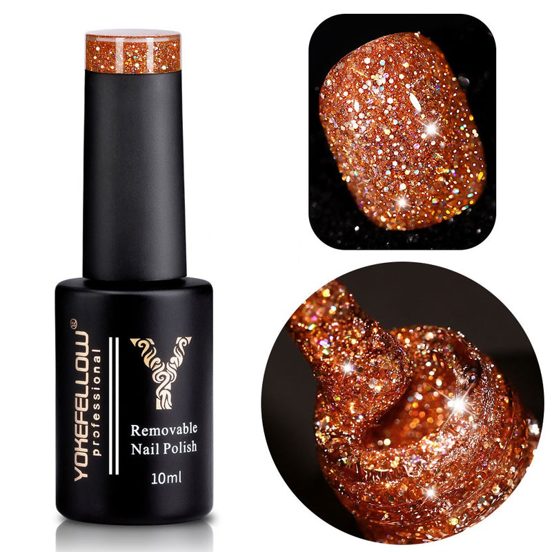 Esmalte em gel com glitter refletivo, 10ml
