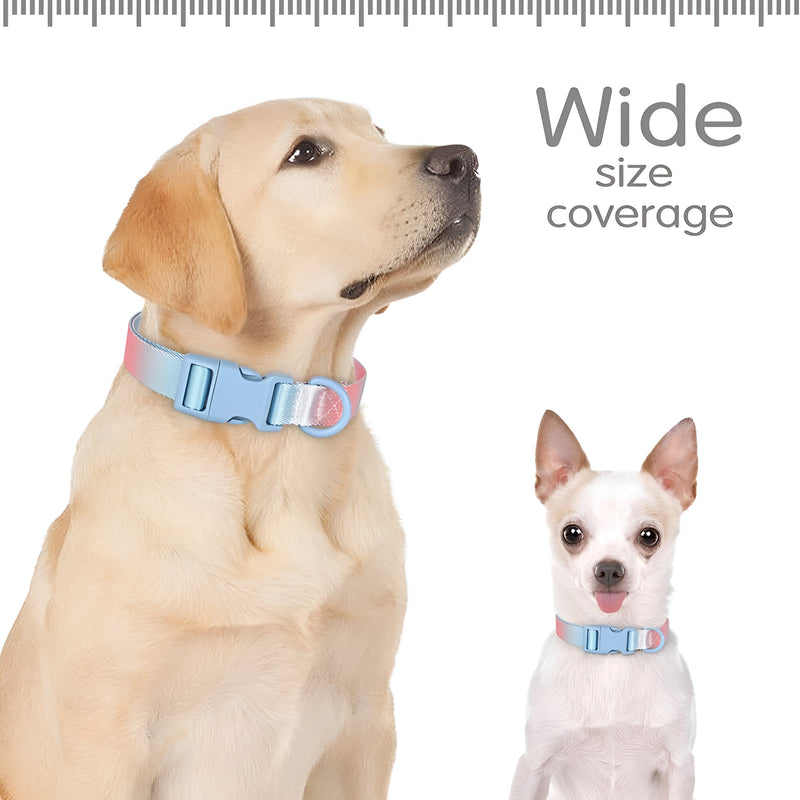 colorful print nylon dog collar, view 8 - MRSLM