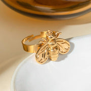 gold plated bee ring - MRSLM