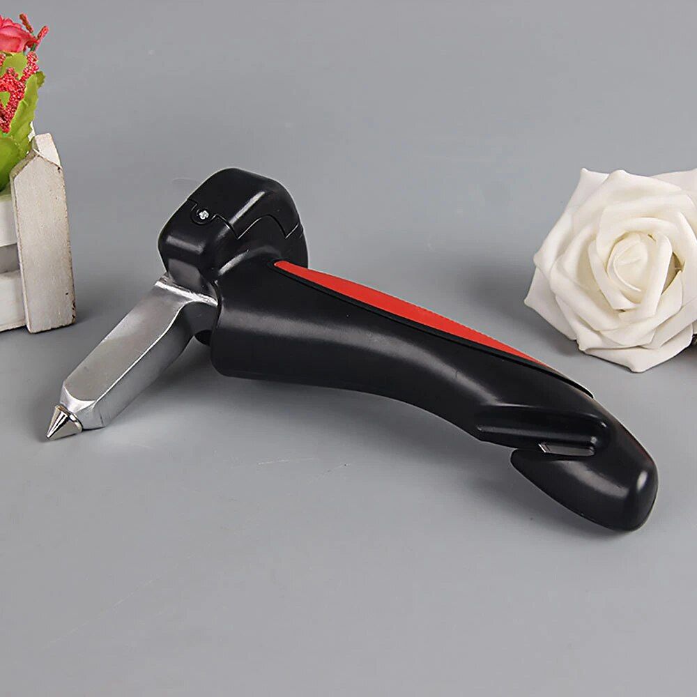 3-in-1 Car Door Assist Handle with Safety Features: Mobility Aid, Seatbelt Cutter, Window Breaker