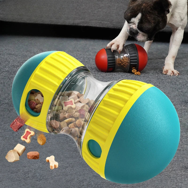 dog treat dispenser ball toy, view 4 - MRSLM