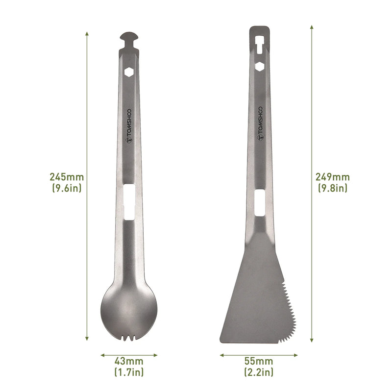Mehrzweck-Campingbesteck-Set aus Titan