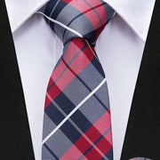 plaid silk necktie, view 4 - MRSLM