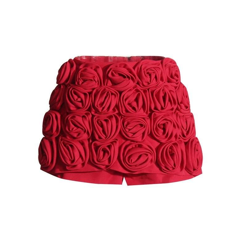 Shorts modeladores de cintura alta com apliques e patchwork para mulheres