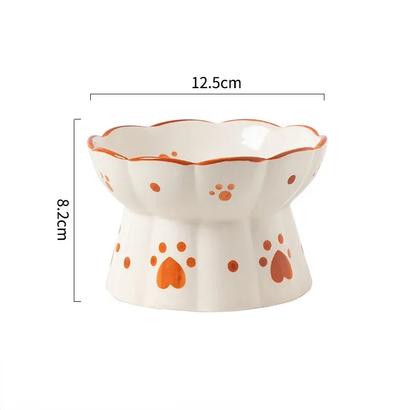 elevated ceramic cat bowls, view 8 - MRSLM