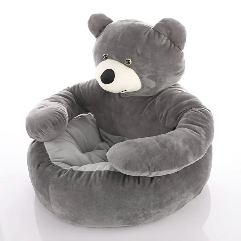 Cama de pelúcia para animais de estimação em formato de urso de pelúcia