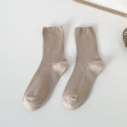 Retro solid color cotton socks, view 4 - MRSLM