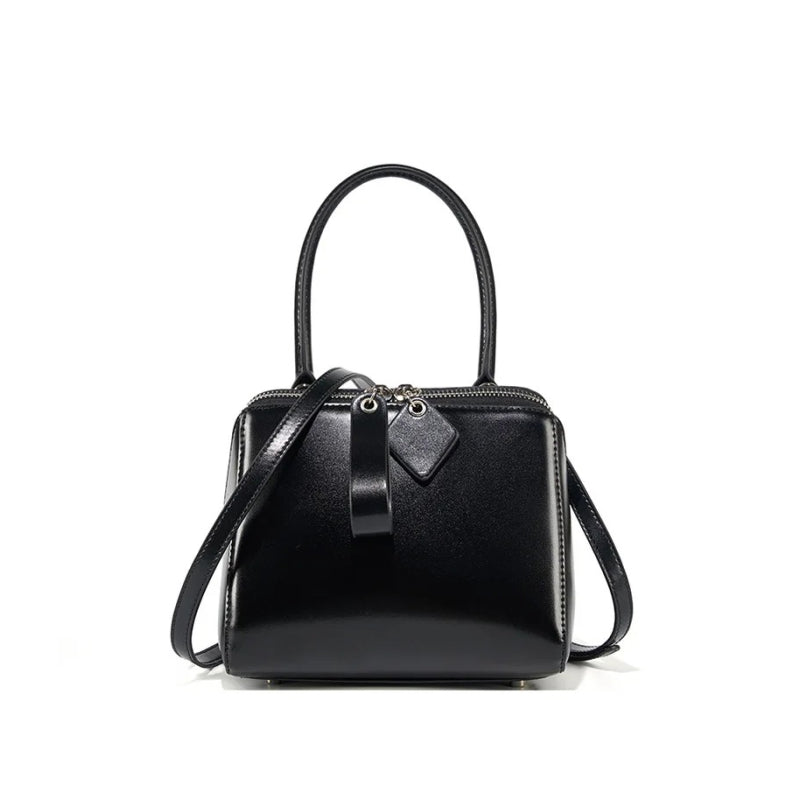 mini genuine leather crossbody bag, view 3 - MRSLM