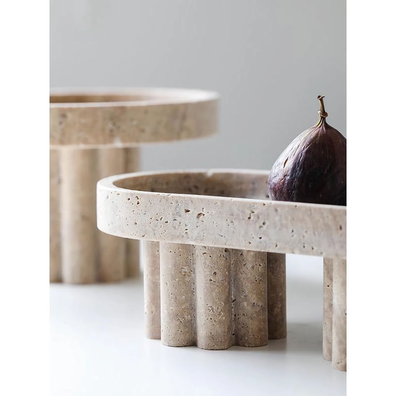 luxury marble serving tray with legs, view 8 - MRSLM