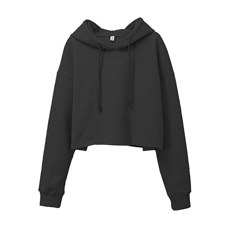 Moletom casual de manga comprida e tamanho grande com capuz.
