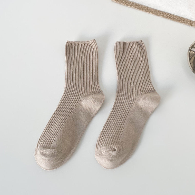 Retro solid color cotton socks, view 12 - MRSLM