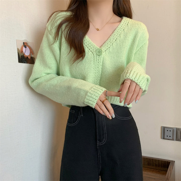 Women's Knitted Cardigan Short Sweater
