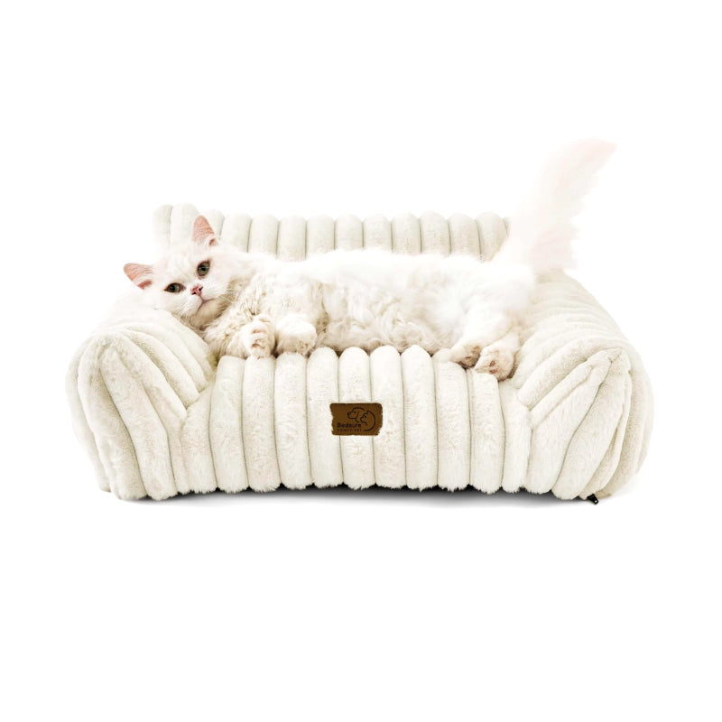 Warm plush cat and dog bed, view 2 - MRSLM