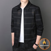 mens turn-down collar plaid coat - MRSLM