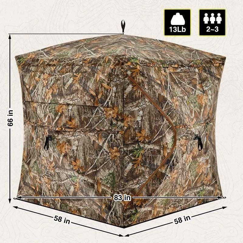 Lightweight camouflage camping tent, view 2 - MRSLM