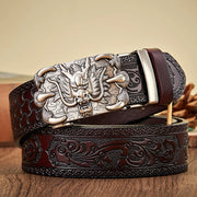 Dragon automatic buckle leather belt, view 3 - MRSLM