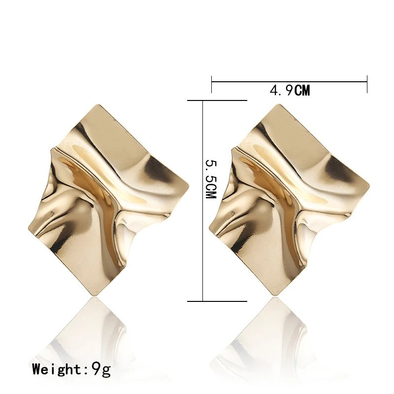Vintage square statement earrings, view 8 - MRSLM