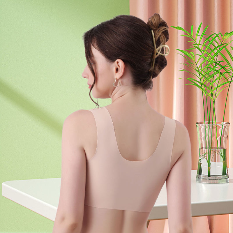 Nahtloser Spitzen-Bralette – Vorderverschluss, ohne Bügel, Größen M–9XL