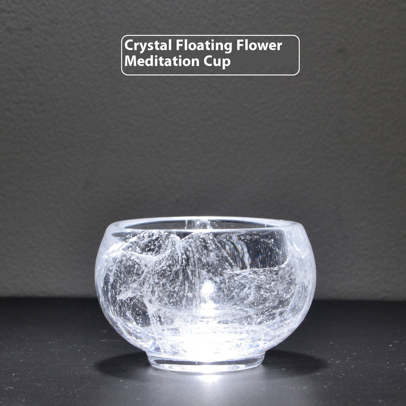 crystal floating flower glass tea set, view 5 - MRSLM