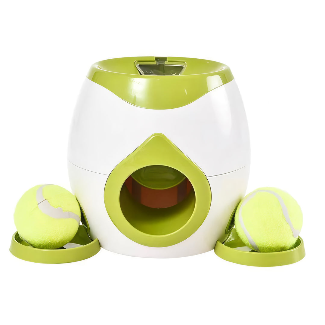 2-in-1 Interactive Dog Tennis Launcher & Treat Dispenser Toy